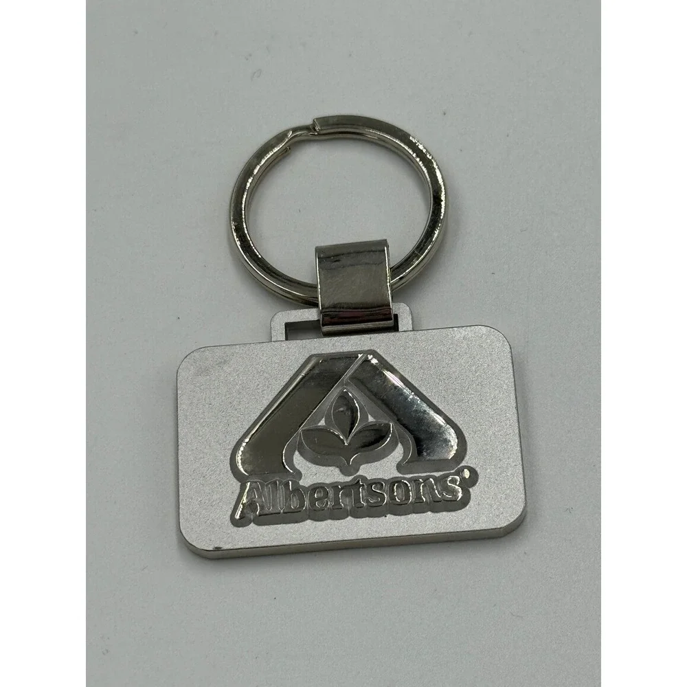 Albertsons 5 Year Service Award Keychain Silver Tone Metal Employee Collectible